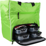 Prodigy Camille Tote with Insulated Meal Management System Lime Green/Black