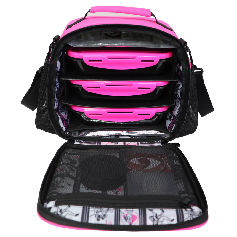 Pink six top pack bag