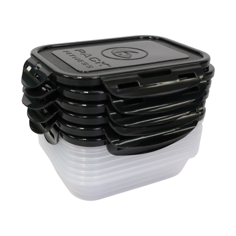 NEW TUPPERWARE Fresh N Cool Containers 9-Pc Starter Set - Black Lids! meal  prep