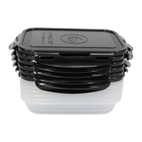 Sure Seal 24 oz. Meal Prep Containers (Set of 6) | Clear/Black