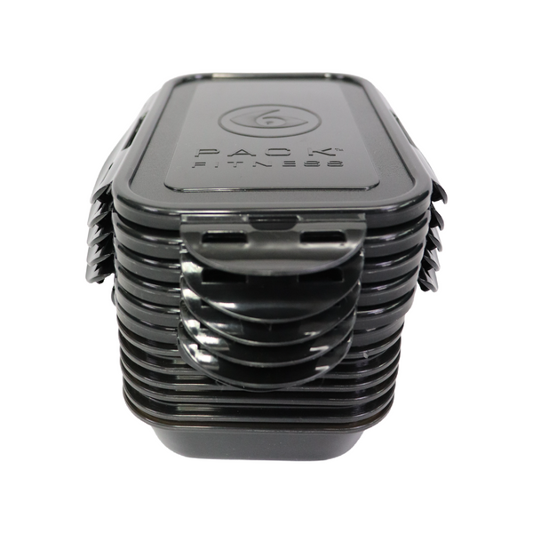 Sure Seal 24 oz. Meal Prep Containers (Set of 6) | Stealth Black