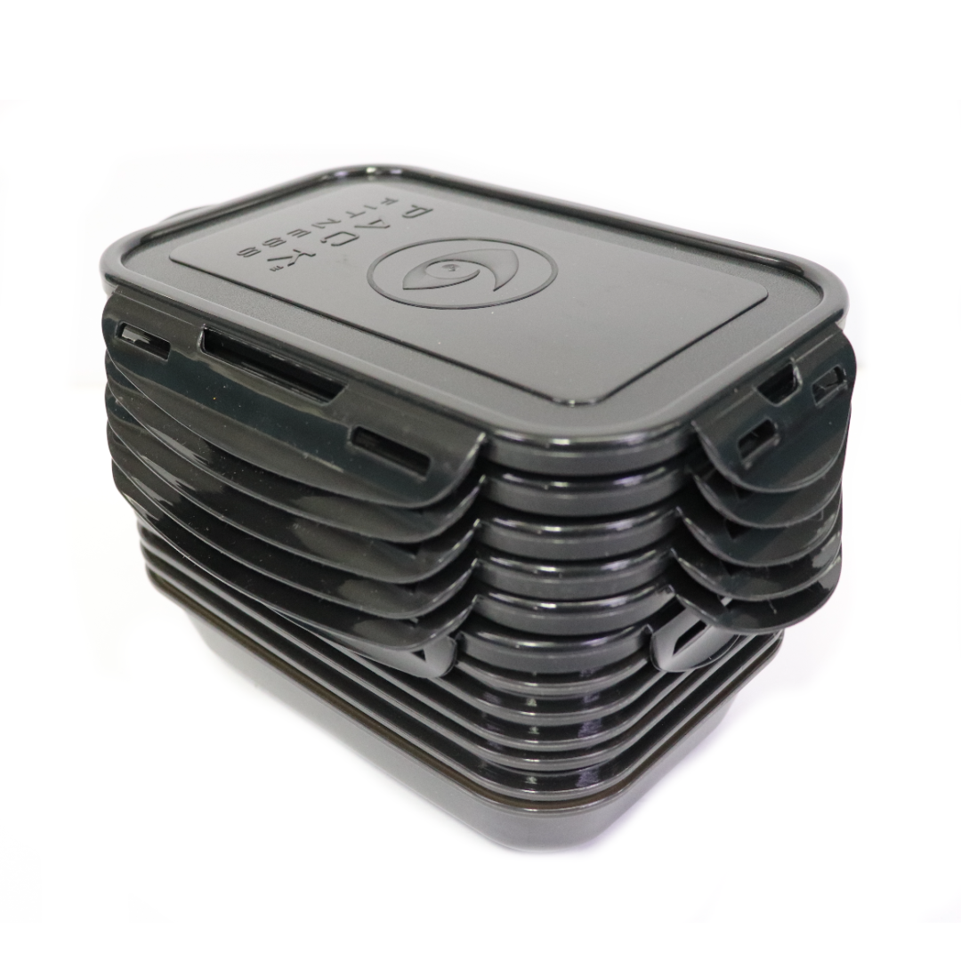 Sure Pak Containers Sure Seal 24 oz. Meal Prep Containers (Set of 6) | Stealth Black – Pure ...